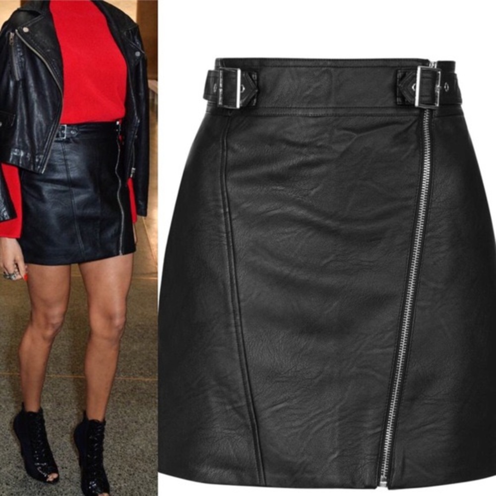 TOPSHOP mini leather skirt